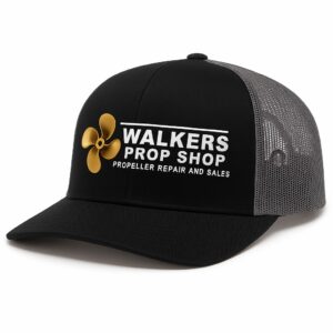 Black trucker hat with Walkers Prop Shop logo.